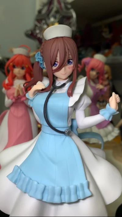 五等分的花嫁护士服配上rement诊所小道具，真的太喜欢了，海外卖家打包很到位，到手迫不及待的摆起来。这个系列还会继续购买