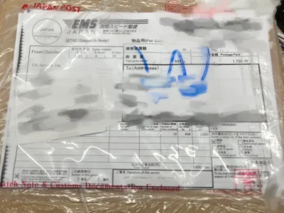 用时七天，本来以为要节后才能收到没想到五一海关还上班（感恩的心）奇怪的是这箱手感比以往要重，纸片都安全到家～