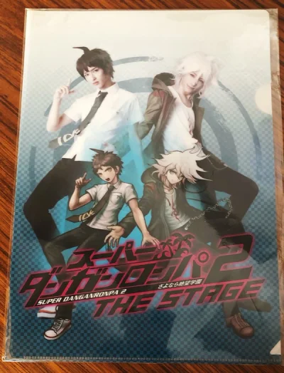 在骏河屋冲了几个弹丸论破的G赏和舞台剧的文件夹，骏河屋是用纸板夹住然后泡泡袋打包的。
国际运输方式是EMS，选择泡泡纸加固，大概半个月到，顺利到手~