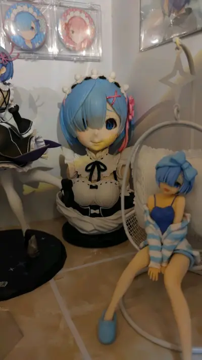 这是一款从零开始的异世界生活的角色雷姆的胸像手办，它的获取方式是一番赏抽奖获取，国内比较难购买，本体四百运费一百，感觉合适