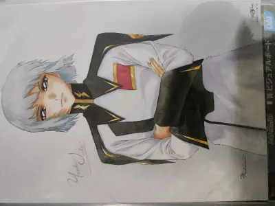 这次购物最惊喜的是movic05年出的伊扎克b5大小的赛璐璐，非常特别美貌的伊扎克，谁能想到这张脸的他性格恶劣暴躁急躁还上过军事法庭呢……物流一如既往地稳定，不需要加固也很完美地到手了~