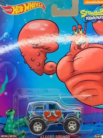 怨念中的六车套，真的太难买了，算上这次日淘买到的蟹老板和章鱼哥也还差三个，板卡非常好看，每个人物都给了一个特写的板卡，加上海洋画风的背景，给个满分吧，火轮子日常买板卡送车，希望早日收齐，怨念解除！