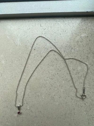 这次买的一根石榴石银项链日本产的，石榴石虽然很小，但宝石是无烧的，品质非常高，另外这次物流特别快，下次还会购买