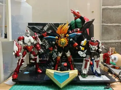 这一次用了不到500块居然还能买到两个act的奥特曼系列，还有rah这种目前算是最高规格的可动玩具，还有两个超合金，血赚