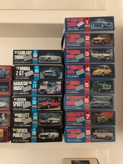 对微型车的收藏时间并不久 说实在的这些模型还真木有做过 都是一些很老的中古产品 我收藏的目的是他们的比例很适合搭配其它模型