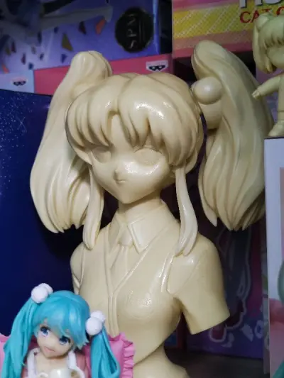 挖煤姬晒单分享～星野琉璃GK半身像，比例是1/2.5，日拍淘回来的，用的是竹蜻蜓，19天就到达了，总体不重，加上箱子共3斤多，图5是最终效果图。