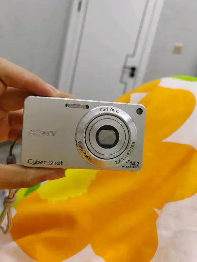 索尼w350，标签写着几乎未使用，拿到手电池是坏的，我买了个新电池装进去，可以开机，也可以拍照，但是老是啥也没按就自动跳模式，很奇怪