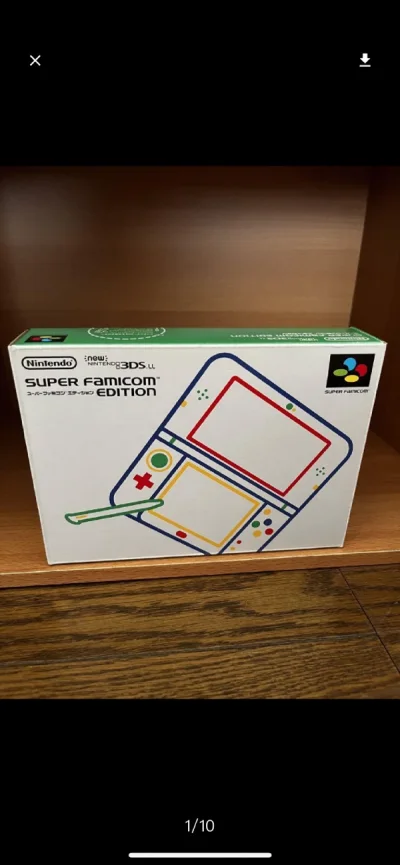 第n+1次捡垃圾，买到了sfc限定新大三，全新未通电，盒子八角尖尖，微有折损，不过在所难免，毕竟这么多年了，唯一有点缺憾就是屏幕发黄了，无所谓了，反正买来收藏的哦！卡带成色也好，价格比国内普遍便宜，总之感谢这个平台！