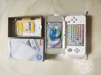 new2dsll紫白色，这个颜色现在真的很稀有，雅虎日拍上淘的，卖家描述真实，机子没有任何问题，很满意！