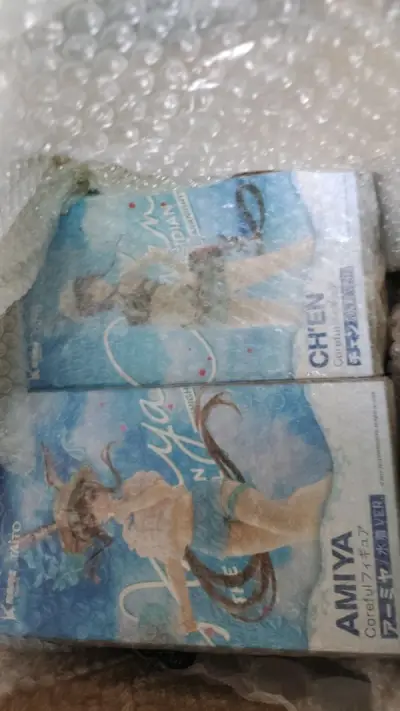 在拍卖市场上买了这两个虽然说邮费有点小贵，但是500多到手还是很赚的两款86市场价就400两个明日方舟景品就180总体来说还是赚了