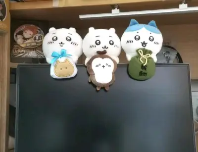 沉迷chiikawa，骏河屋的天使八玩偶吊牌很完整！！除草证煤炉有些溢价不过早到手早享受，已经用上了～电脑挂已经安上了，不要太萌………依旧是很快的ems，国庆活动好多，挖煤姬好用已经快说累了！！