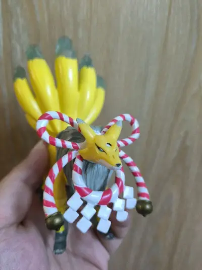 今天收到数码宝贝模型玩具九尾狐兽，当年追数码宝贝驯兽师之王时对这只数码宝贝印象深刻，这仙气飘飘的感觉太赞了，哈哈，很不错的购物体验，挖煤姬666