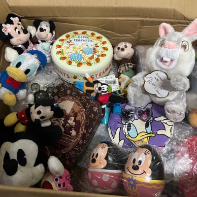 收到一下小可爱啦 很喜欢很喜欢 都是很特别很好的东西 都是保存的很好 大眼仔的包包超喜欢 还有很多小杂物 都是很好看～