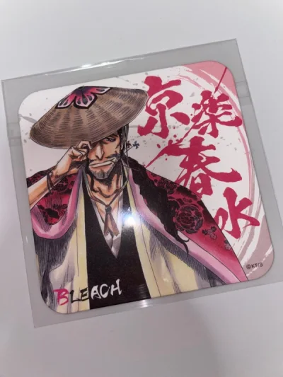 这次买了京乐的旧原画杯垫，尝试了用挖煤姬买骏河屋的商品。谷子还是很不错的，正反面状态都很好。
但是骏河屋下单感觉有点慢，还可以改进一下！