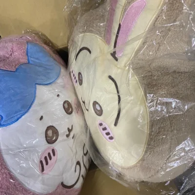 这次买的是乌萨奇和小八的抱枕，也是走的竹蜻蜓，免税，花了两周的时间，性价比高，一如既往的方便，用的盒子大小刚刚好，没有故意拿大箱子装占总量的情况，在快递驿站复称了重量，和平台的重量一致，好评