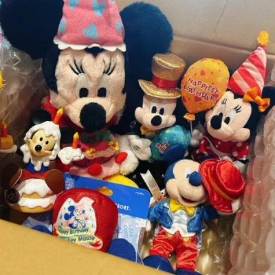 又是一大箱生日米奇，刚好碰上挖煤姬的煤炉手续费活动，单个差不多减了一半的手续费，每个都带标签原包装，纯纯大捡漏！又加上合单才1500g，竹蜻蜓运费61左右，实现海淘自由！