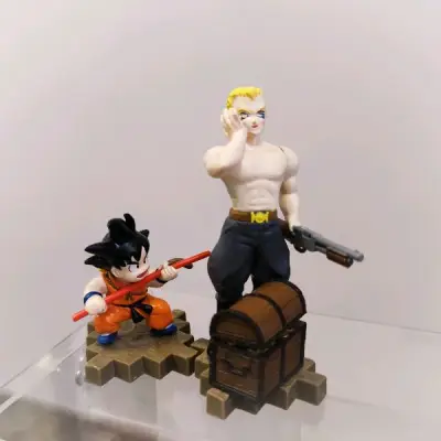 很喜欢在挖煤姬淘宝的感觉
这次还是一些老玩具
有龙珠海盗篇的小悟空ᕙ(`▿´)ᕗ大战蓝将军
有睡衣阿拉蕾
有太阳
还有闹钟⏰
依然是非常愉快又完美的一单