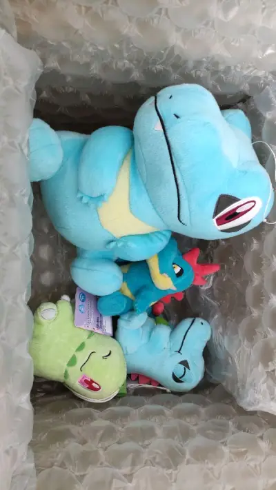 这一合单不得不说，包装的真的很好，还得是樱花妹，那个最大的小锯鳄毛绒，被层层包裹，袋子质量也很好，可以留着以后装别的毛绒了~