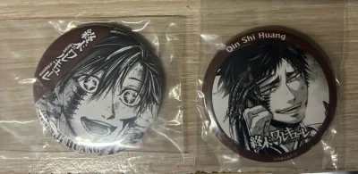 第一次在煤炉海淘，两个嬴政的吧唧，价格已经算是好价了，等了两个月，收到时包裹也非常好。总的来说非常不错，是一次愉快的体验☺️