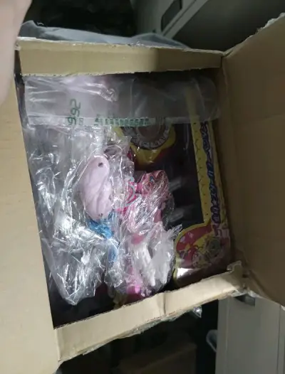 买的是星闪光之美少女的另一个套装，东西很齐全，打包也很好，关键是玩具真好玩，音效好听，一直在桌子边放着，有事没事就打开听会音效，算是给日子加点盼头