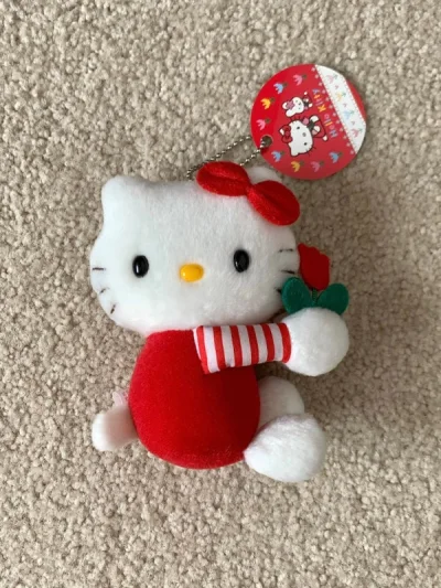 黑皮格子black&amp;pink的配色真的超级时髦！有点类似麂皮也很有质感！这个工作服kitty也蛮少见的 郁金香kitty很扎实的感觉！