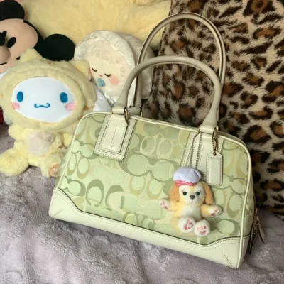 在国内的海鲜市场种草了紫色的coach波士顿但不幸的是售罄了，于是我知道了挖煤姬可以海淘到很多coach中古包包，我决定立马下载并开始使用。我在里面搜寻了很久，终于被我发现了同款的coach紫色波士顿！并且惊喜发现绿色的coach单肩包，很嫩很美！
下单之后包包很快...