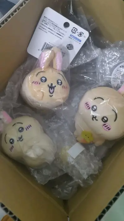 过程很丝滑！选择了竹蜻蜓线，买了乌萨奇的组合set，基本不用担心静等就可以，收货的时候很开心₍ᐢ•ﻌ•ᐢ₎*！都有好好包装的…特别可爱的宝宝！（捧手心）▼(´ᴥ`)▼祝挖煤姬平台越来越好TT！！也祝大家吃到想吃的谷子！