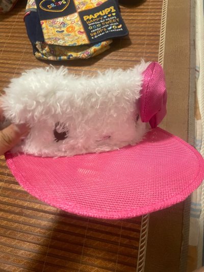 海淘到这顶Hello Kitty毛绒空顶帽太少女心了！白色毛绒软乎乎的，粉色帽檐和闪粉蝴蝶结甜到犯规，Kitty小标细节满满。空顶设计透气又显颅顶，夏天遮阳还能当穿搭亮点，配甜妹风、辣妹风都超绝。海外淘到的限定款，国内很难撞款，海淘的等待在收到它时完全值得，戴上就是...