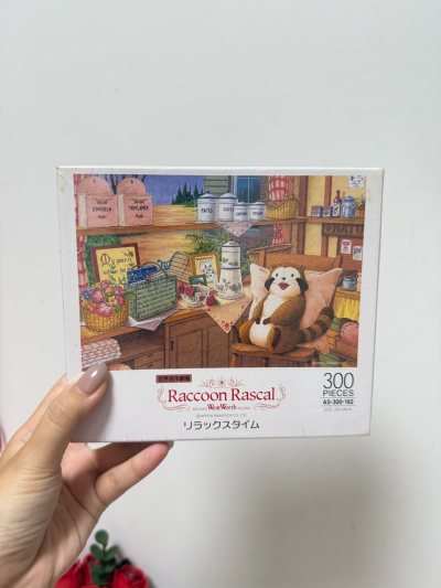 这是第二箱啦，第一副是小浣熊，300片，他在照镜子超级可爱。第二幅是美少女战士的一幅图，成品跟盒子一样都是会有亮晶晶的，也是很好看的一幅图