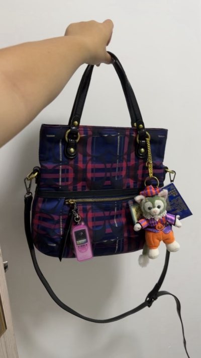 衣服没有穿过所以还没有拍照，这个包包的话真超可爱算上邮费200出头^_^，还配了两根包带。并且这次因为总价没有超过250人民币也没有被税，丝滑到手^_^，