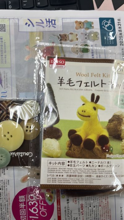 一个铁文具盒，已经买了好多次了，自己的帮朋友带的，这次恰好有个羊毛毡材料包可以顺便挑战一下，杂志也不错，当作摆拍道具吧，能读，但真心不爱看哈哈哈