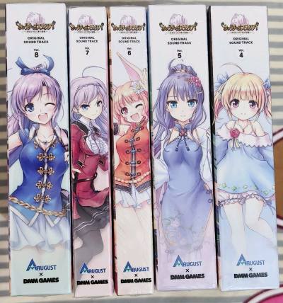 八月页游的OST都出到第8张了，新作还是遥遥无期。。

这次捡到宝了，5张全新未拆封的只需要5000日元，立马入手了，光是第八张现在中古都要2000日元左右，还是很值的，很好看，收藏价值高。