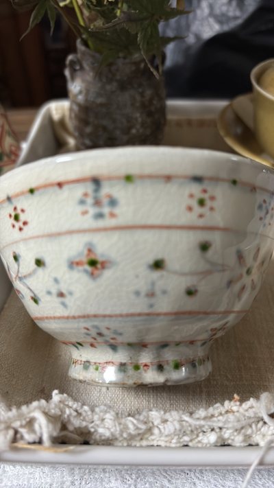 藤田佳三红安南抹茶碗