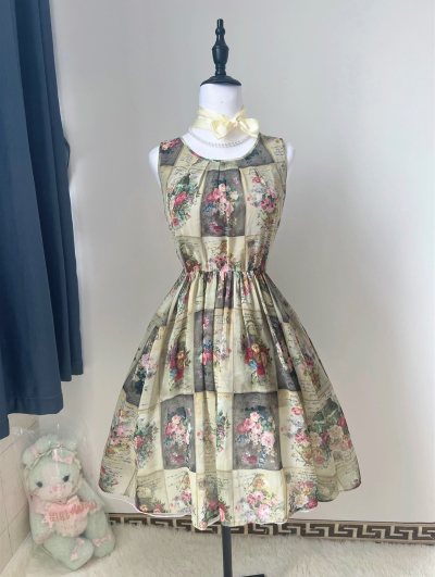 古着花柄连衣裙