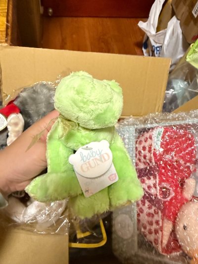 这次淘到这个lilliputiens的提篮娃娃，GUND的小青蛙，几只ty的仿真猫咪，手感都超级好，每天回家看到它们都非常治愈~