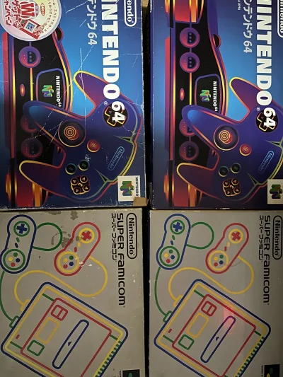 这次厉害啦，sfc主机加上n64主机，一起有5台，包装真是很大，走的海运，一个月不到就到货了，全部都正常运行，成色还有一台全新未使用的，棒！