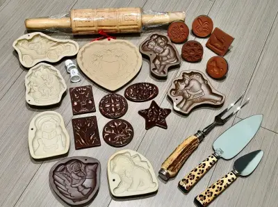 这次海淘也是收获满满，买了好多样烘焙的模具 餐具等，每一样都很精美，超级好看，虽然有一个模具有点破损还好在可接受范围内，这些模具餐具放在一起非常的赏心悦目满满的成就感