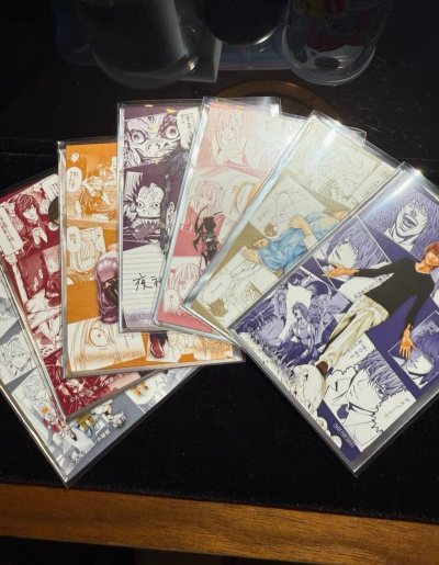 在挖煤姬上买了死亡笔记dmm一番赏的特典小卡，果然在日本出货量大价格就比国内更便宜，于是果断入手，樱花妹还用了硬纸板加固很放心！