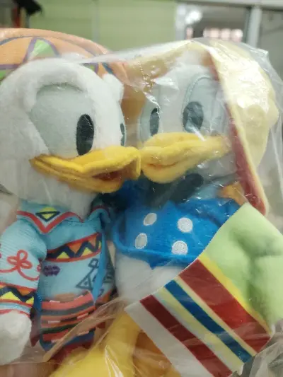 这次入的事是唐老鸭和达菲，每个成色都很好，没有任何瑕疵，初代达菲也出乎意料的好，挖煤姬真能挖到宝贝，又是开心的一天