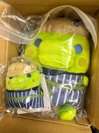 最近疯狂迷上拓麻歌子～被大嘴吉治愈得晕乎乎的，这次在挖煤姬买到的玩偶比照片还可爱。脸型圆鼓鼓，绣线整整齐齐，手感软乎乎的，完全没有压扁或变形。包装超级严实，外面用了大纸箱四角尖尖，一打开就能感觉到卖家的用心。物流也很快，比我想象中提前到了。放在床头看一眼就开心，童年...