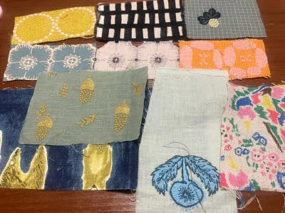 最近迷恋上了皆川明的小碎布
每一块都很好看～
已经开始设想，用它们制作出可爱的手工制品了～
感谢卖家们出物～
最后在再加一张可爱的撒谎精图片