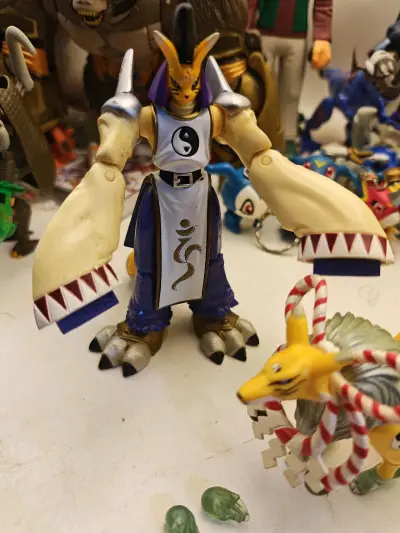 今天收到数码宝贝模型玩具，祭师兽模型玩具，没想到20年前的玩具还能给我带来如此感动，细节刻画给力，涂装赞赞的，购物省心就找挖煤姬。