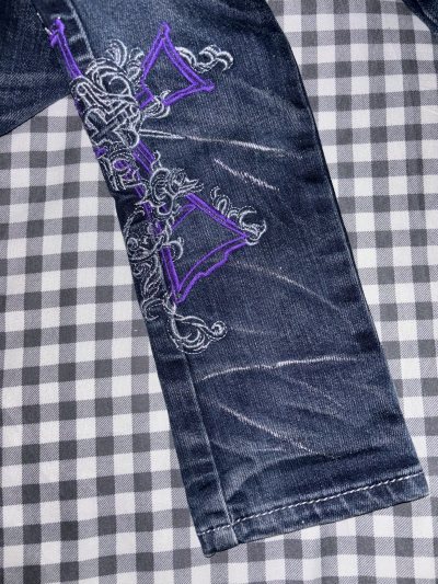 绝绝子古着重工牛仔裤