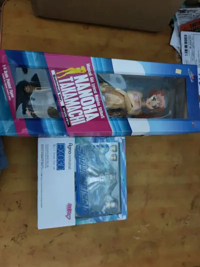 这次呢，又从挖煤姬在日拍上买了魔法少女奈叶的1/4手办，还有figma的雪初音，这两个都是好价入手。这次箱子的也是加了填充物，中通快递也是很给力，箱子依旧八角尖尖，竹蜻蜓速度也很快。挖煤姬当属海淘的好去处