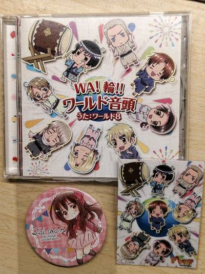 这次分享的是我在挖煤姬上雅虎拍卖站点拍到的黑塔利亚的cd和一个徽章，因为迫不及待想拿到美丽的徽章，于是就选择了可追踪小航空路线运回来。用了积分抵运费最后只需要付6r运费，真的非常不错。而且时效也快，从发货到现在，大概用了6天就拿到！体验感很好，之后也会继续支持挖煤姬...