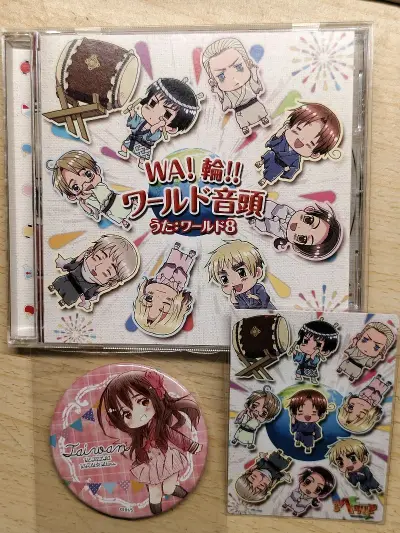 这次分享的是我在挖煤姬上雅虎拍卖站点拍到的黑塔利亚的cd和一个徽章，因为迫不及待想拿到美丽的徽章，于是就选择了可追踪小航空路线运回来。用了积分抵运费最后只需要付6r运费，真的非常不错。而且时效也快，从发货到现在，大概用了6天就拿到！体验感很好，之后也会继续支持挖煤姬...