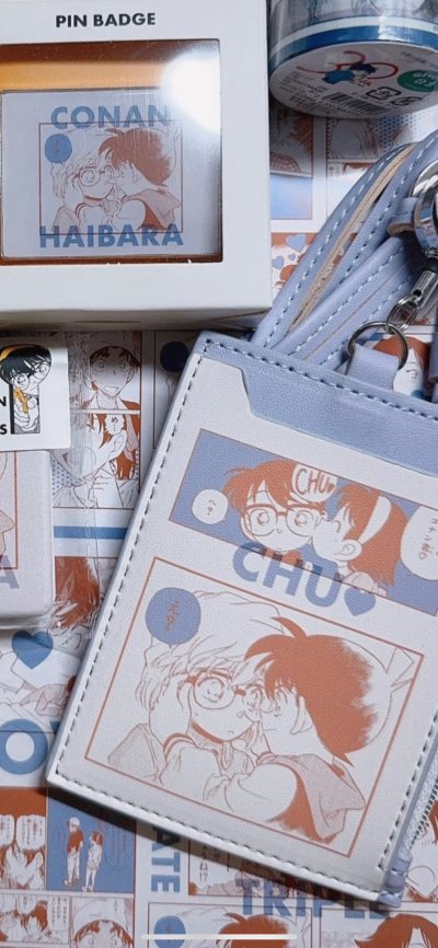 这次买了柯南和3coins的联名谷，原画谷赛高！
还在jump官网定了莫里亚蒂的生日吧唧，这个功能真的太方便了！骏河屋切的纽扣吧唧也很貌美！