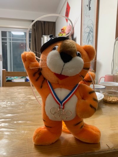 朋友推荐使用了挖煤姬海淘，淘到了一个品相很好的奥运吉祥物，使用了竹蜻蜓专线运送到国内，速度很快，本来担心白色配件会断掉，收到后完全没问题，包装填充的很好，玩具安全落地啦。