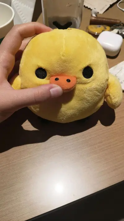 萌！洗干净烘干了，很松软的玩具，填充物很满，很好！运了很久，但开箱的那一刻，很开心，很满意，包装很好，蓬松鼻孔鸡，赞??，价格很香啊