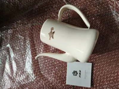 一个搪瓷水壶 白色很干净 而且还是马上就快停产的月兔印，最最最最重要的它还是和阿拉丁神灯的联名款哦 价格也很合适